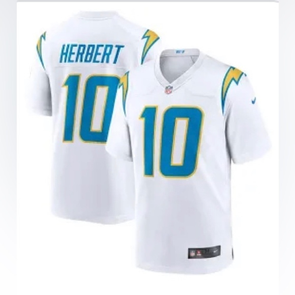 Los Angeles Chargers Justin Herbert Nike - NEW - Men's White Game Jersey. XXL.